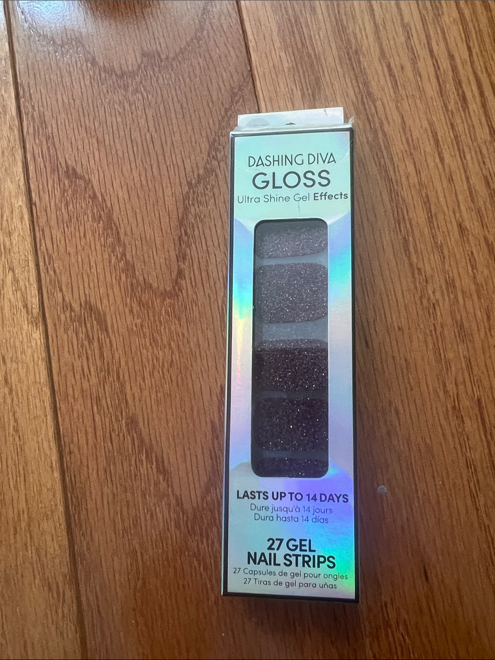 Glitter deep purple Press-On Nails — Long-Wear Sparkle Set